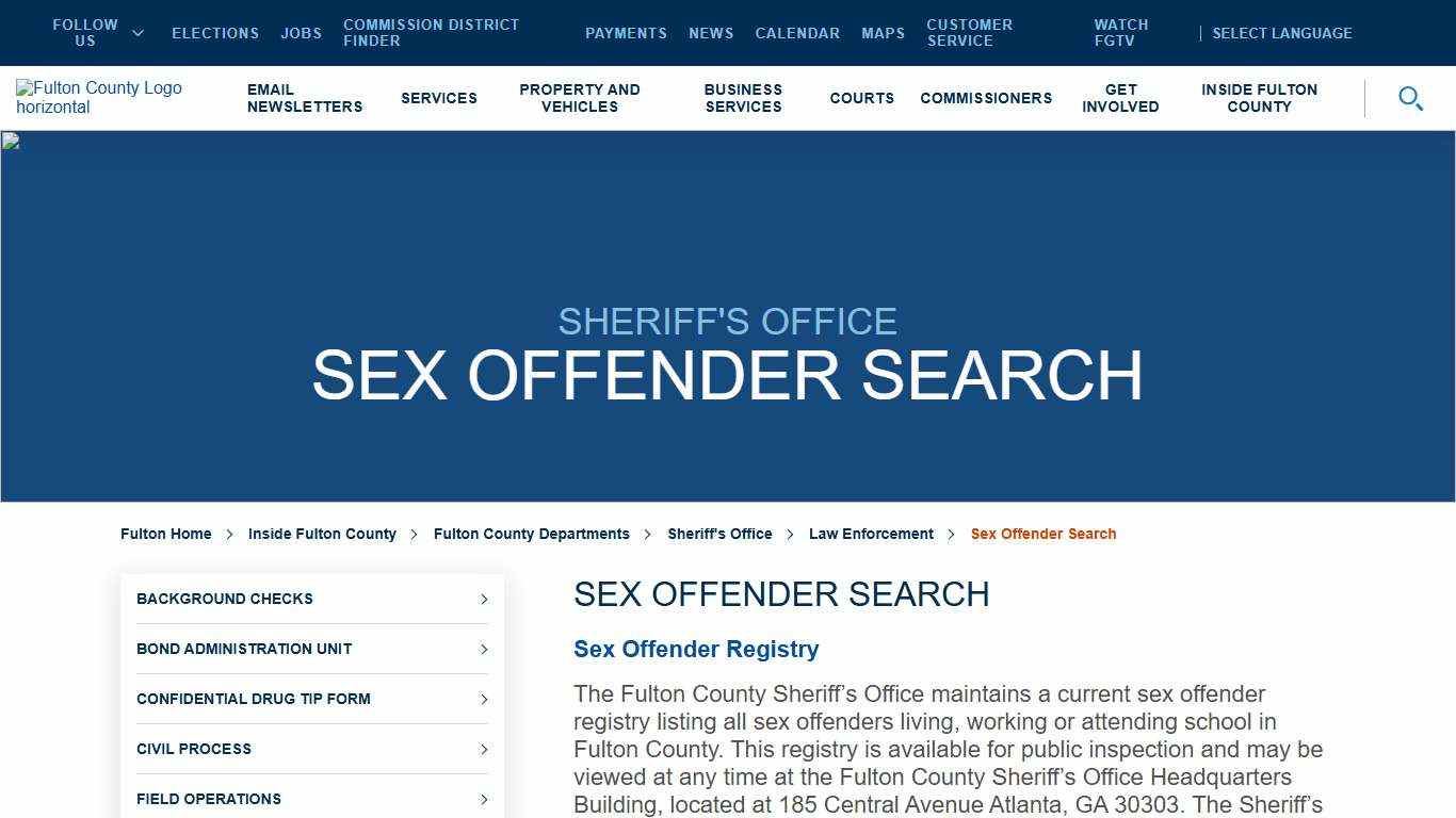 Sex Offender Search